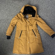 FAUX-FUR-TRIM HOODED PARKA, CREATED FOR MACY'S IN COGNAC Size M/M