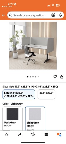 Inch desk divider panels - inch,