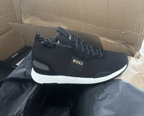 Size 9uk boss titanium black - boss,