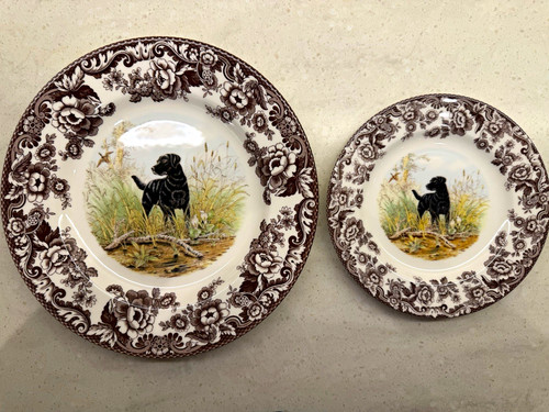 Spode woodland black labrador - black,