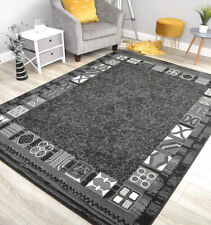 Black Grey Rugs Dark Small