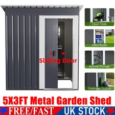5 x 3ft Garden Shed Galvanised