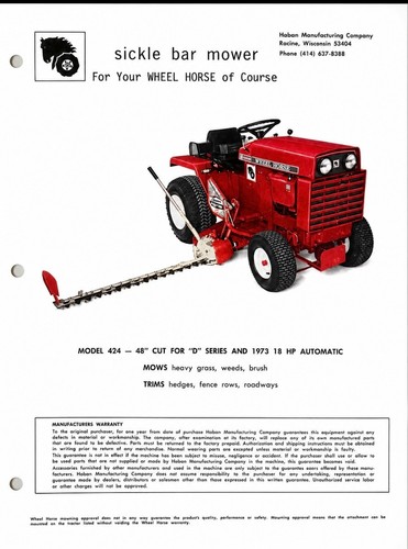 Wheel horse sickle bar - wheel,