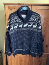 NEXT Christmas Jumper Reindeer Wool mix Sweater XL 