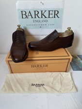 Barker Croc Leather Loafer Shoes Size UK 7 EU 41 Made in UK