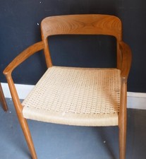 Niels O. Møller #56 Teak & papercord Carver chair J.L. Mollers-