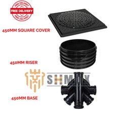 450mm Inspection Chamber Manhole - Base, Riser, Square Cover & Frame