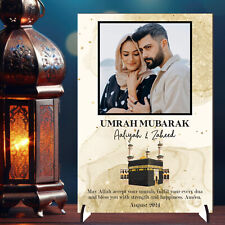 Personalised Umrah Mubarak Plaque Gift – Custom Photo, Name & Dua Keepsake Gift