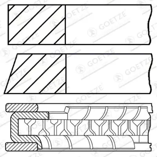Piston ring set 436900 - piston,