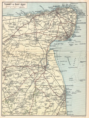 Thanet and east kent map - thanet,