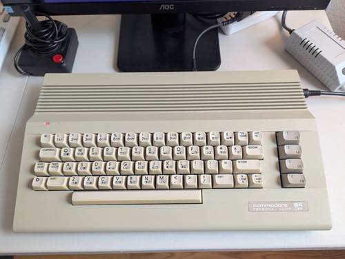 Commodore 64c computer with - commodore,
