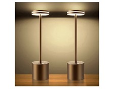 Hapfish 2 Pack Rechargeable Cordless LED Table Lamp, 5000mAh Battery Operated