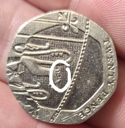 Rare 3012 british 20p coin - rare,