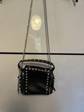 Black Studded Zara Bag With Removable Chain Strap BNWT