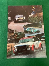 RALLY PORSCHE 911 RENAULT 5 SUNBEAM TALBOT S R T LILLE A4 ADVERT B
