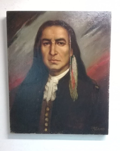 Indian native oil canvas - -,