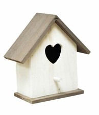 Wooden Love Heart Bird House