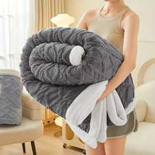 Sherpa Fleece Throw Blanket