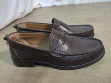 Ted Baker Alffie Saddle Moccasin Shoes Loafers Brown Leather  Uk 7.5 Barely Worn