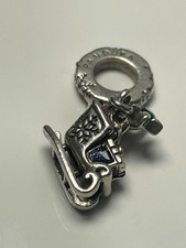 PANDORA 'ALE' '925' sterling silver Christmas Sleigh 2023 dangle charm pendant