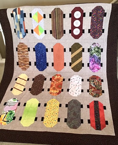 Handmade twin quilt x - quilt,