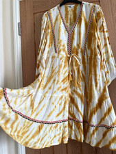 Monsoon White Mustard Tie Dye