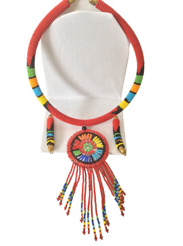African masai zulu necklace - african,