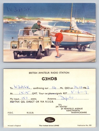 Ham radio qsl - radio, postcard