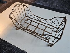 ANTIQUE METAL DOLL BED early