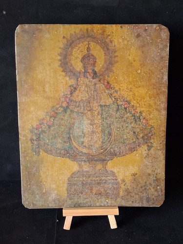 Antique mexican tin retablo - antique,