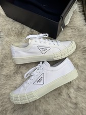 PRADA Cassetta Wheel Sneakers | White | Size UK9 US10 EU43 | Milano Low 