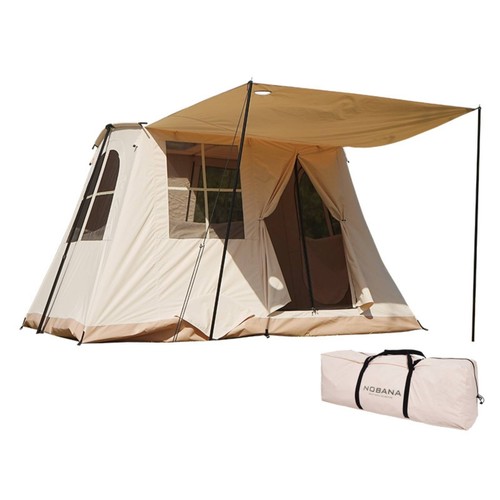 Cabin tent with awning retro - tent,