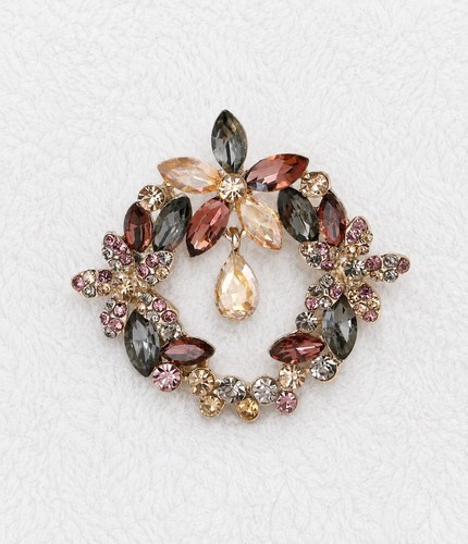 Beautiful brooch with gems and - with,