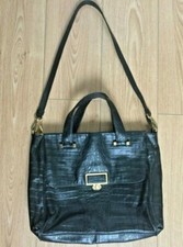 STUDIO POLLINI Real Leather Black Bag