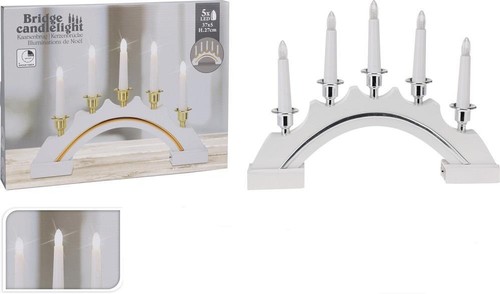 Candle bridge wood 5led - candle,