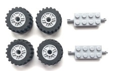 4 x LEGO Wheels Tyres Axles