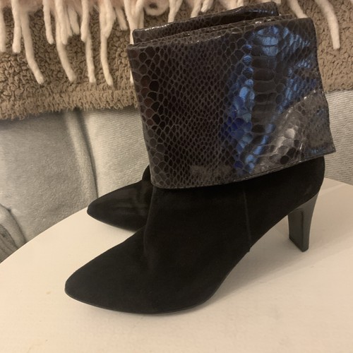 Ladies black suede ankle - ladies,
