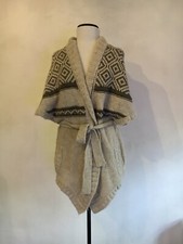 An’ge, French Design-Alpaca Wool Blend-Chunky Knit-Coatigan Jacket.   One Size