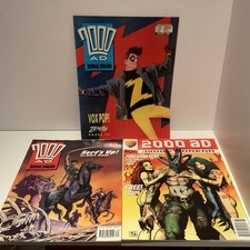2000 AD Featuring Judge Dredd x3 Progs 627, 689 & 991 Comic Bundle 1989/90