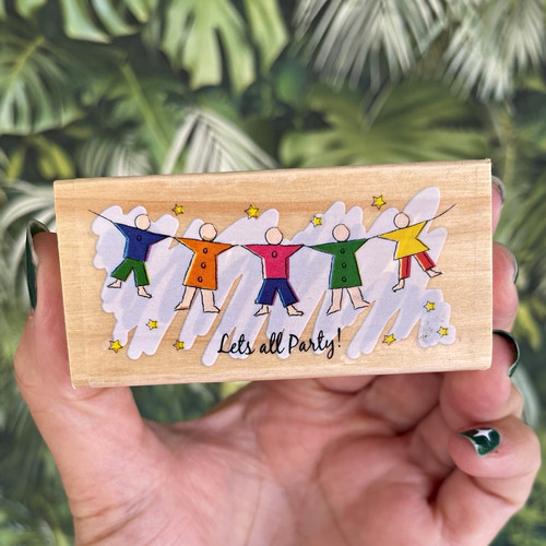 Docrafts wooden mounted rubber - wooden,