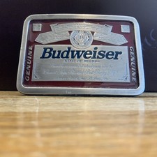 Budweiser Two Tone Metal Belt Buckle 1996
