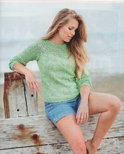 SEA GREEN YOKE PULLOVER - Knitting Pattern  - RICO Creative … Summer Cotton DK