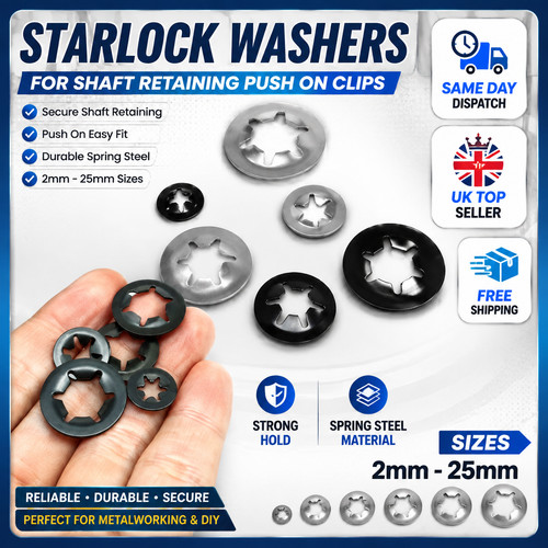Starlock washers for shaft - washers,