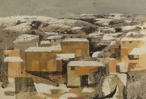 Pickering under snow - under, by