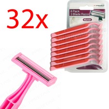 32 X LADIES PINK TRIPLE BLADE