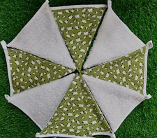 Sheep, Fleece, Green Fabric