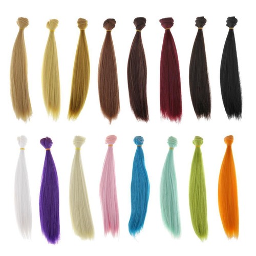 Long straight doll hair wig - long,