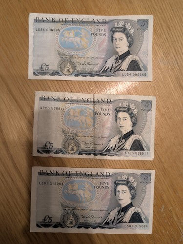 Old five pound note - old,