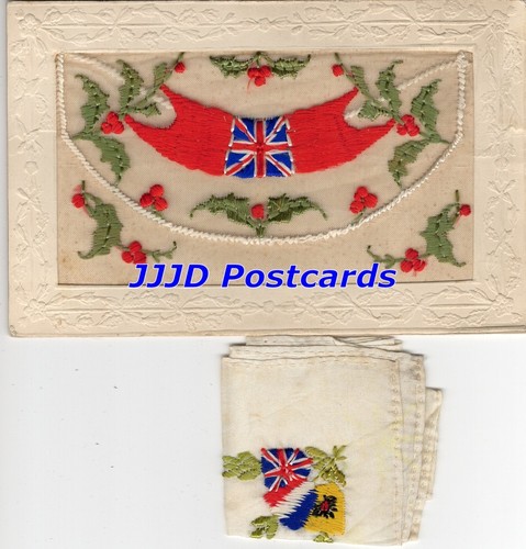 Silk wwi postcard with - wwi,