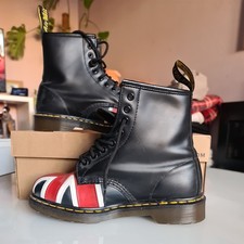 Doc Martens 1460 Union Jack Flag Leather Ankle Boots Size Uk 6 Eu 39 Women's